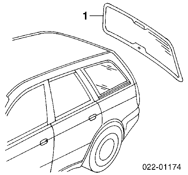 Vidro traseiro para Audi A4 (8E5)