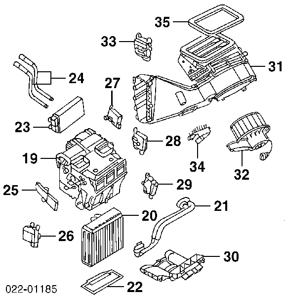 Acionamento de comporta de forno para Audi A6 (4B, C5)