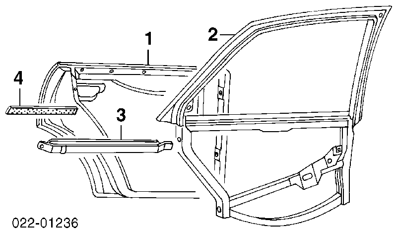 Porta batente traseira esquerda de furgão para Audi A6 (4B, C5)