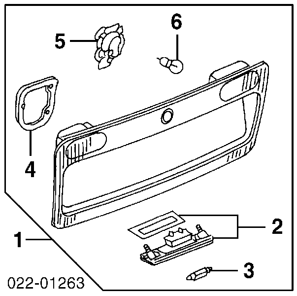 Lanterna da luz de fundo de matrícula traseira para Audi A6 (4B, C5)