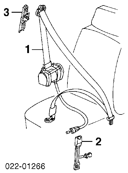 Correia de segurança dianteira direita para Audi A6 (4B, C5)