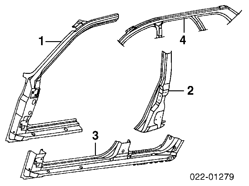4B9809839 VAG Стойка кузова передняя левая