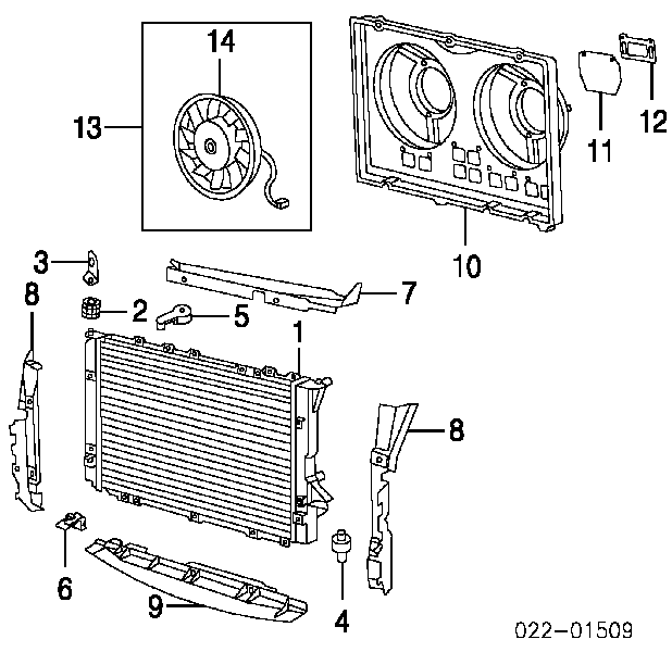 0012A5 Profit radiador de esfriamento de motor