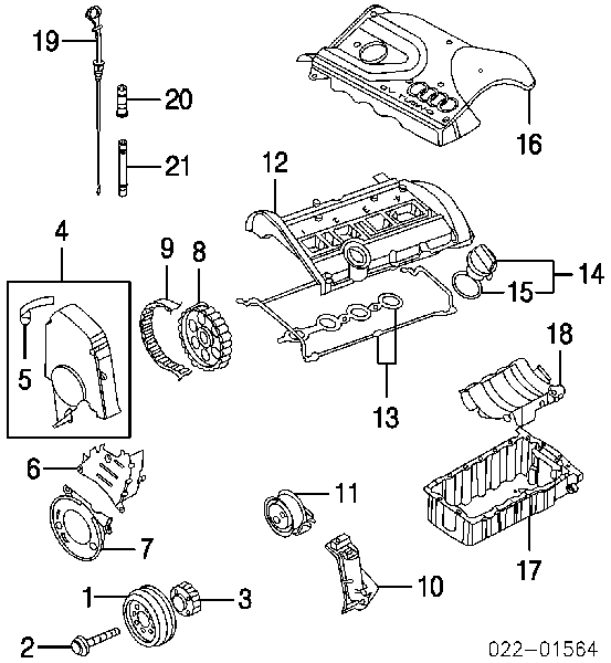Panela de óleo de cárter do motor para Audi TT (8N3)