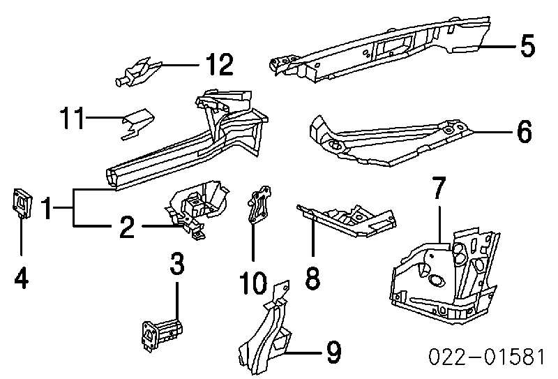 Лонжерон левый 4B0803101L VAG