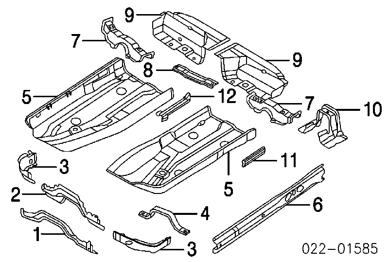 Днище кузова 4B0803205A VAG