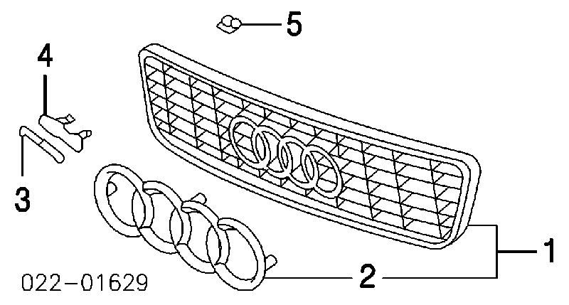 Grelha do radiador para Audi TT (8N3)