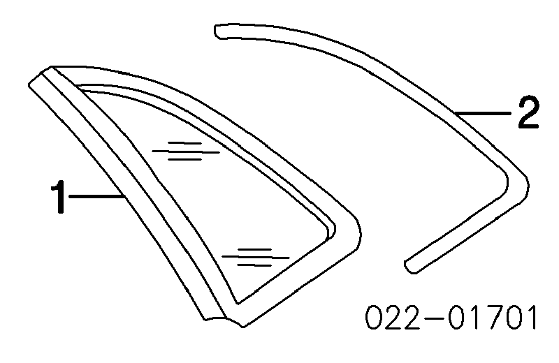 8E5845299FNVB VAG стекло кузова (багажного отсека левое)