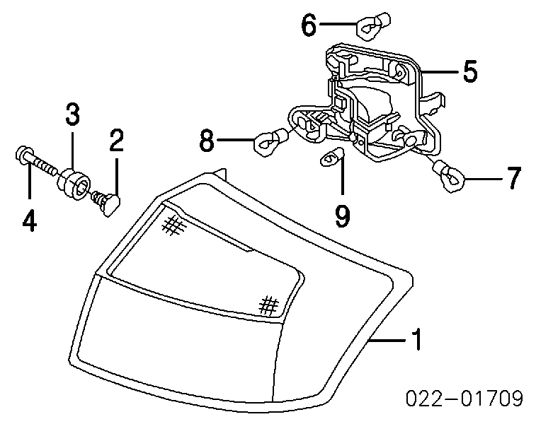 8E5945218A VAG lanterna traseira direita