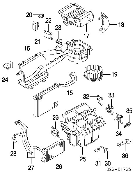 Vaporizador de aparelho de ar condicionado para Audi A4 (8ED)