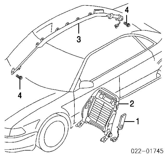 Cinto de segurança (AIRBAG) de estore lateral esquerdo para Audi A4 (8E2)