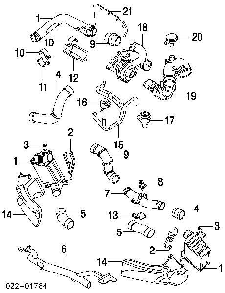 Radiador de intercooler para Audi TT (8N3)