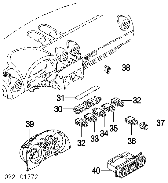 Botão de ativação do sinal de emergência para Audi TT (8N9)