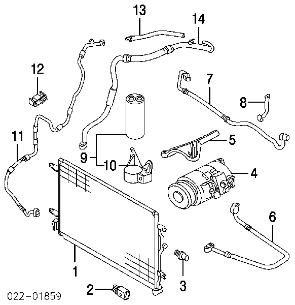 Tanque de recepção do secador de aparelho de ar condicionado para Audi A4 (8E5)