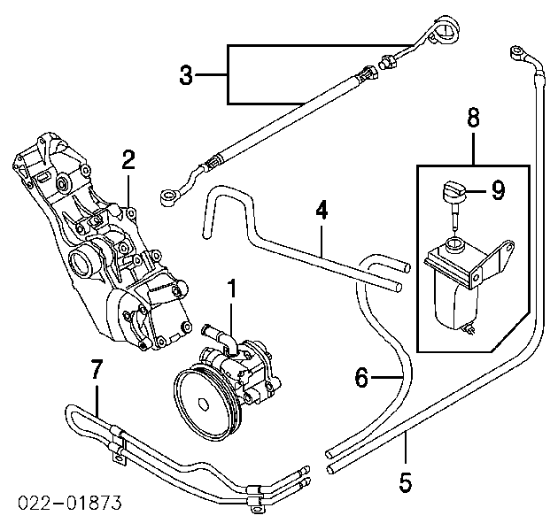 Tubo (mangueira) do radiador de óleo, linha de combustível de retorno (de pressão baixa) para Audi A4 (8E2)