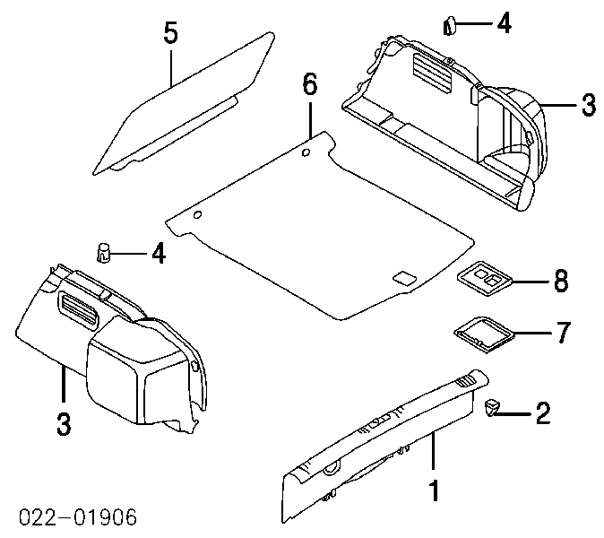 Puxador de estante de porta-malas para Audi A6 (4A2, C8)