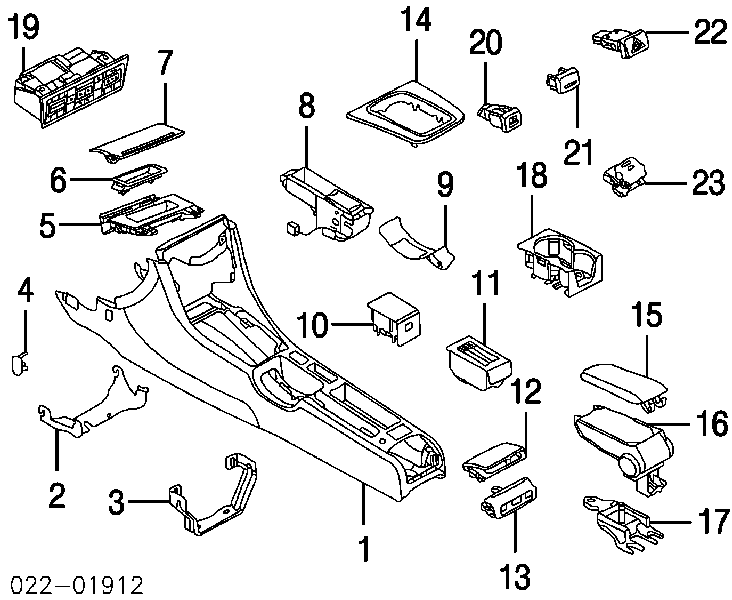 Braço de consola central para Audi A6 (4B, C5)