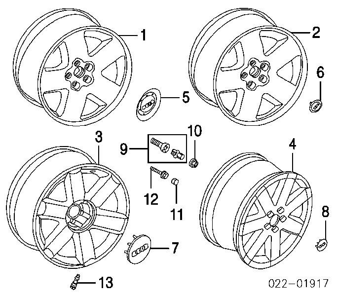 8N0601025CZ17 VAG Оригинальные диски