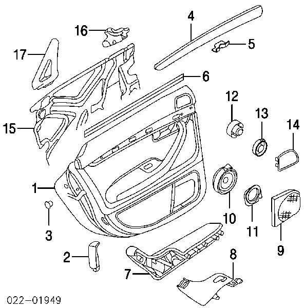 8E08674192S1 VAG накладка двери задней левой