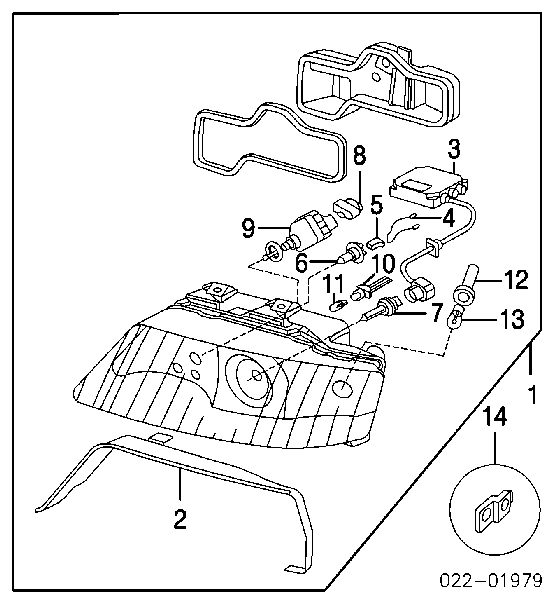 Corretor da luz para Audi A6 (4BH)