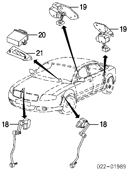 Sensor dianteiro direito do nível de posição de carroçaria para Audi A8 (4E2, 4E8)
