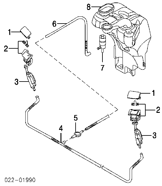 Placa sobreposta do injetor de fluido para lavador da luz dianteira para Audi A8 (4E2, 4E8)