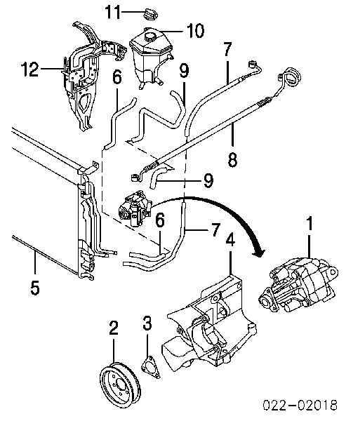 Tanque de bomba da Direção hidrâulica assistida para Audi A8 (4E2, 4E8)