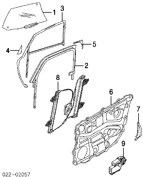 Motor de acionamento de vidro da porta traseira direita para Audi A8 (4E2, 4E8)