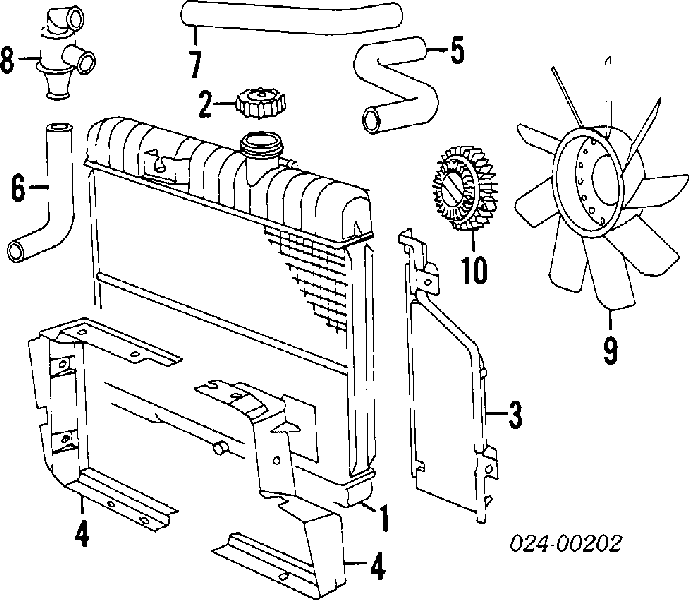 Ventilador (roda de aletas) do radiador de esfriamento 11521719267 BMW