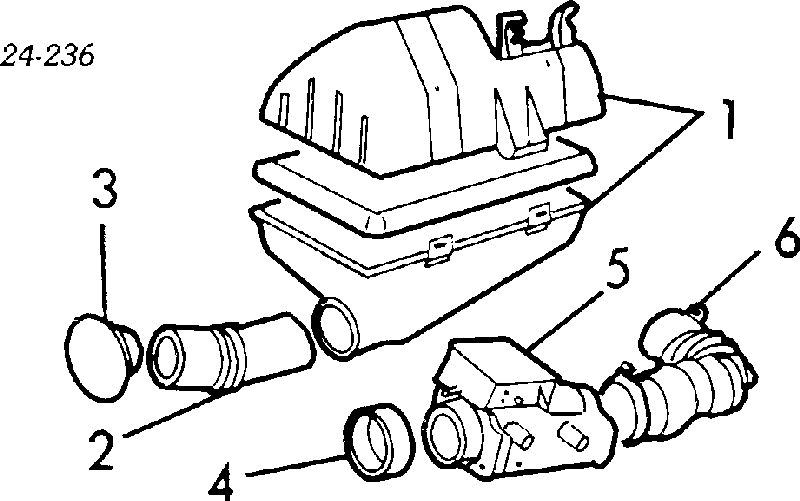 Cano derivado de ar, entrada de filtro de ar para BMW 5 (E28)