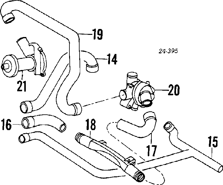 11531720524 BMW mangueira (cano derivado inferior do radiador de esfriamento)