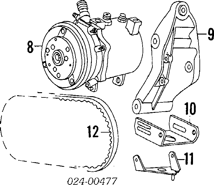 Compressor de aparelho de ar condicionado 64521385416 BMW