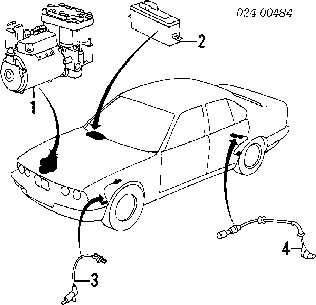 Sensor ABS dianteiro esquerdo para BMW 3 (E30)