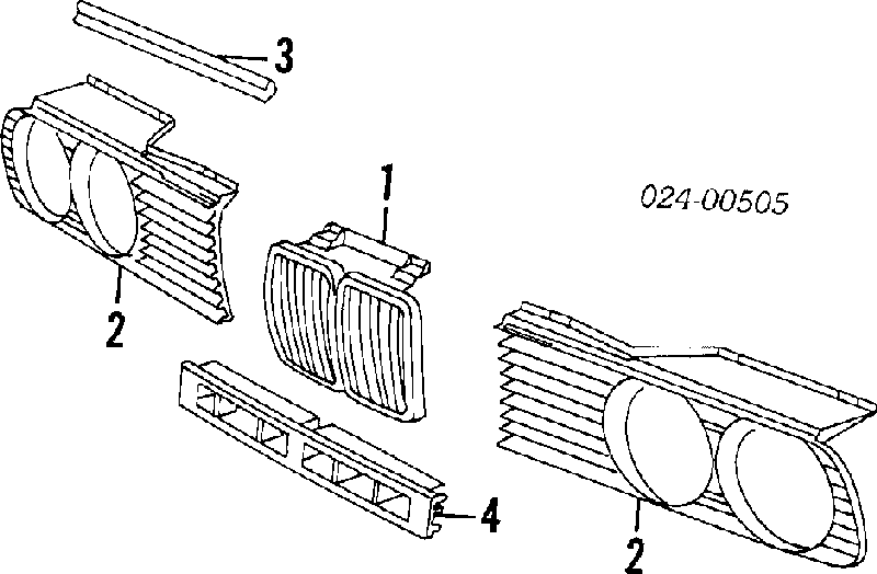 Grelha do radiador para BMW 3 (E30)