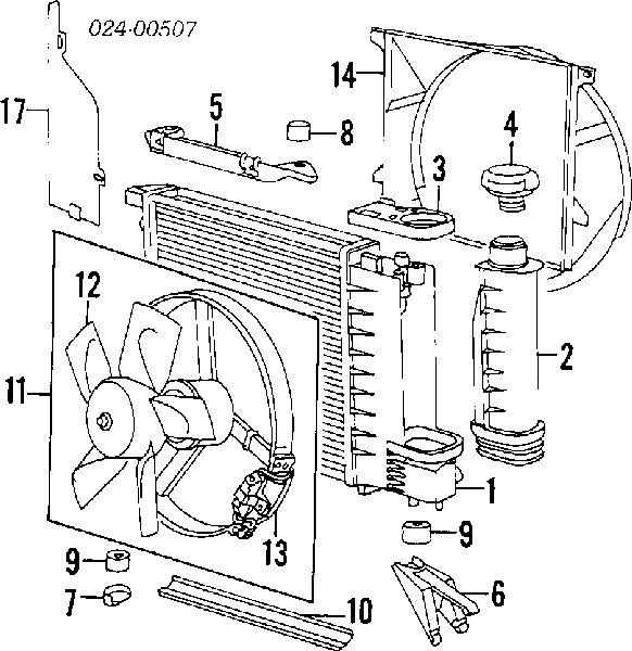 Difusor do radiador de esfriamento para BMW 3 (E30)