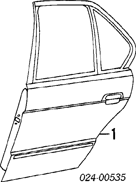 Porta traseira direita para BMW 7 (E38)