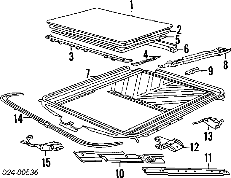 Tampa de alcapão do teto para BMW 5 (E34)