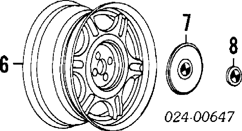Coberta de disco de roda para BMW 3 (E30)
