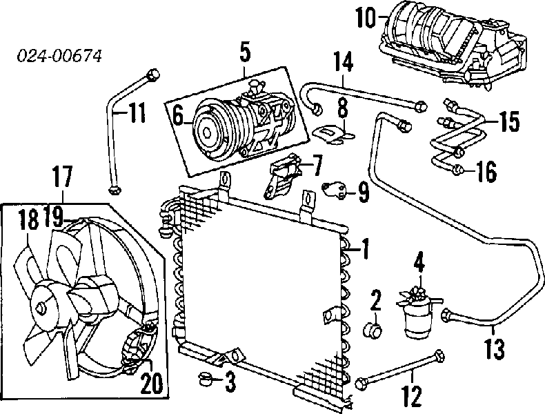 64521386411 BMW compressor de aparelho de ar condicionado