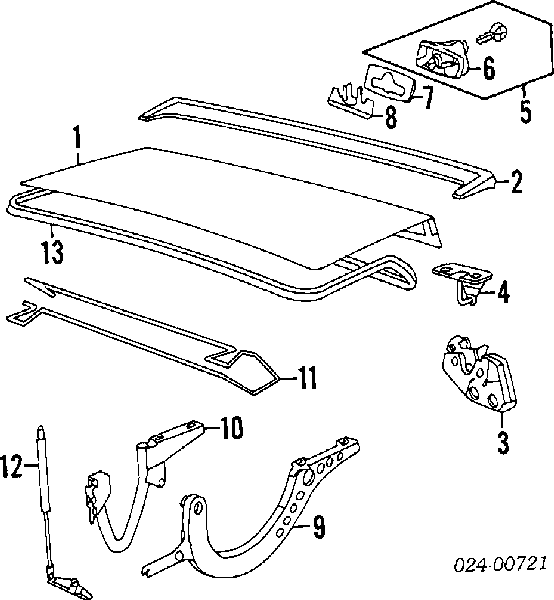 Amortecedor de tampa de porta-malas (de 3ª/5ª porta traseira) para Skoda Favorit (787)