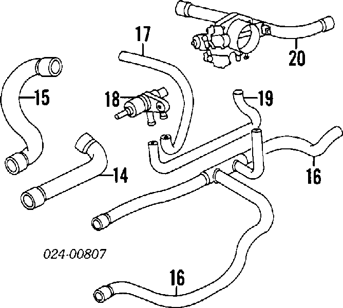 11531722852 BMW mangueira (cano derivado inferior do radiador de esfriamento)