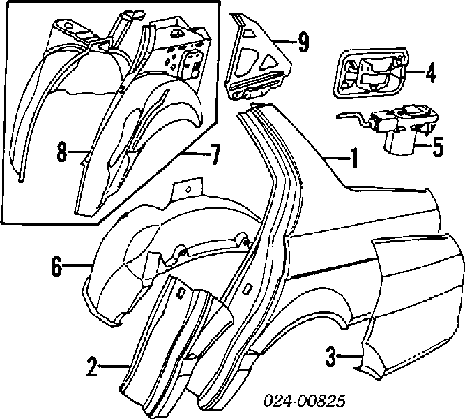 41351963136 BMW pára-lama traseiro direito