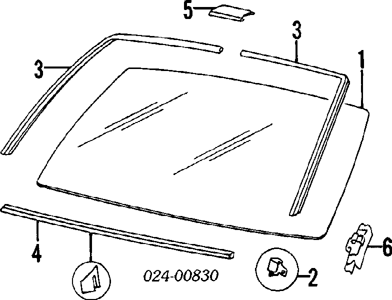 Vidro traseiro para BMW 5 (E34)