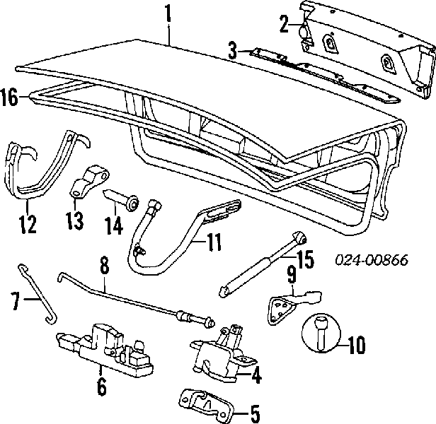 Motor acionador de abertura/fechamento de porta-malas (de 3ª/5ª porta traseira) para BMW 3 (E36)