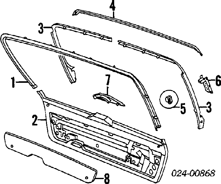 Placa sobreposta de porta-malas (de 3ª/5ª porta traseira) para BMW 5 (E34)