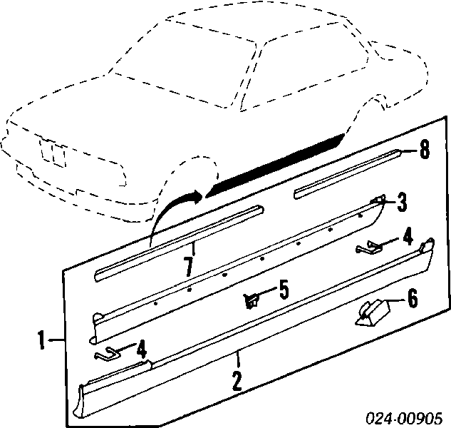 Compactador da porta traseira (na porta) para BMW 5 (E34)