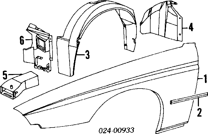 Подкрылок передний правый Бмв 8 E31 (BMW 8)