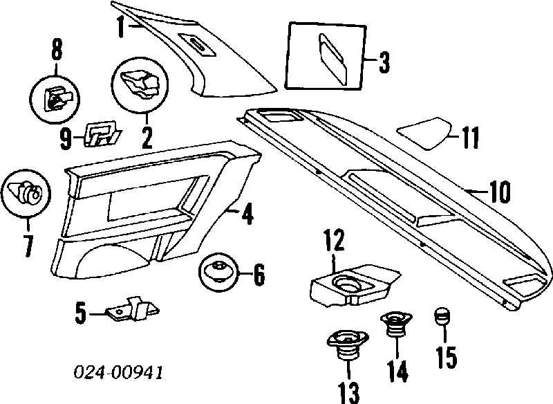 Cápsula (prendedor) de fixação de placas sobrepostas do acesso para Mercedes Sprinter (901, 902)