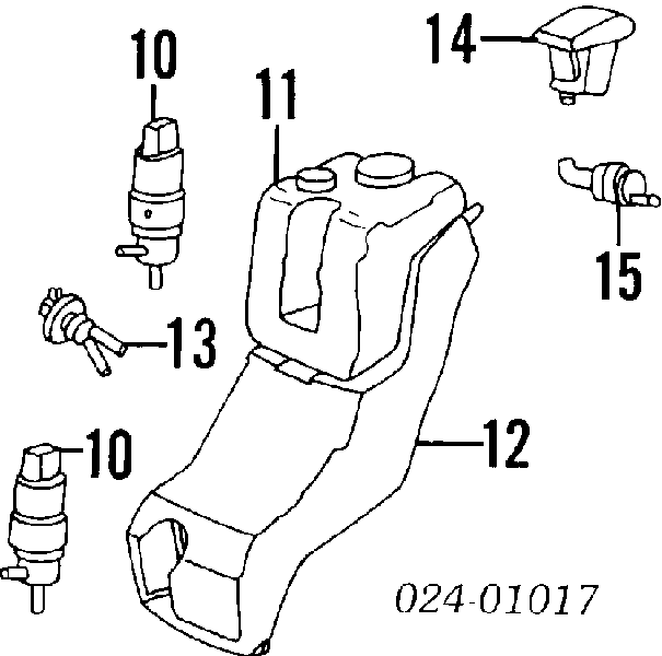Injetor de fluido para lavador de pára-brisas para BMW 7 (E32)