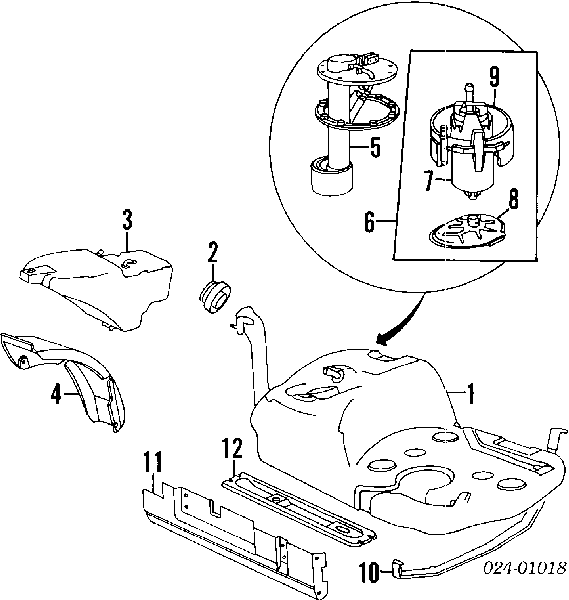 Sensor do nível de combustível no tanque para BMW 5 (E34)